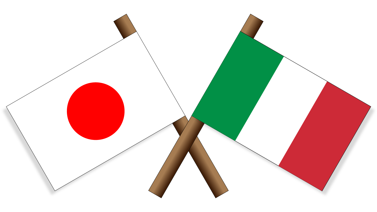 イタリア日本国旗